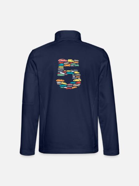 5 Jahre Jungen 5.Geburtstag Kindergeburtstag Autos - Unisex Softshelljacke - Navy