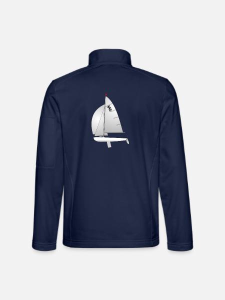 420er Riss - Unisex Softshelljacke - Navy - Hinten