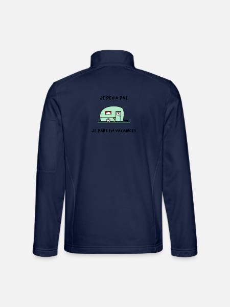 ICH KANN NICHT. - Urlaub. ES LEBE DER URLAUB. URLAUB - Unisex Softshelljacke - Navy - Hinten