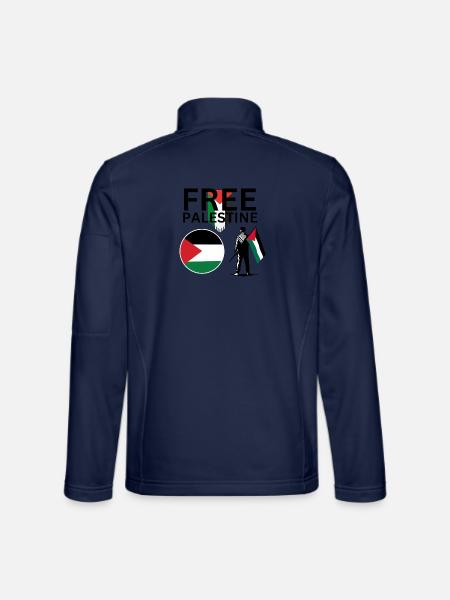 Free Palestine - Unisex Softshelljacke - Navy - Hinten