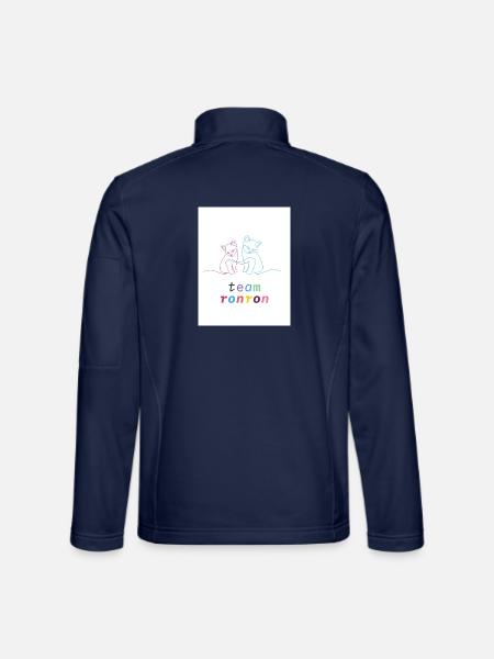 Team-Schnurren - Unisex Softshelljacke - Navy - Hinten