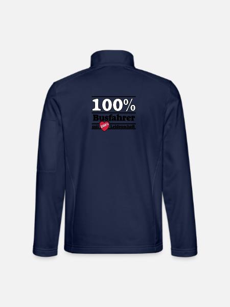 Busfahrer Bus Omnibus Kraftfahrer 100% 200% (25) - Unisex Softshelljacke - Navy - Hinten