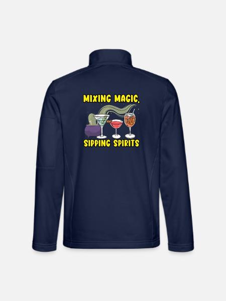 Magische Schluckspirituosen mixen Barkeeper Hallow - Unisex Softshelljacke - Navy - Hinten