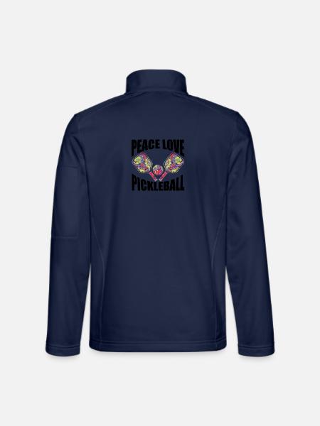 Pickleball Paddle Design - Unisex Softshelljacke - Navy - Hinten