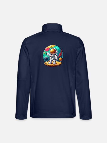 Kleiner Astronaut – Türkisplanet - Unisex Softshelljacke - Navy
