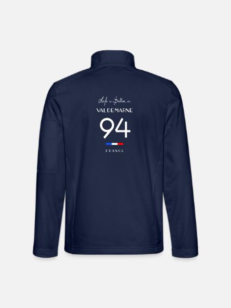 Das Leben ist besser VAL-DE-MARNE Ausgabe 94 - Unisex Softshelljacke - Navy - Hinten
