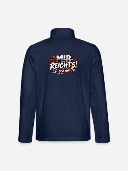 Mr Reichts Ich geh darten - Unisex Softshelljacke - Navy - Hinten