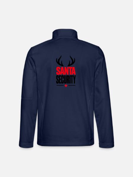 Santa Fetter roter Text mit Stern - Unisex Softshelljacke - Navy - Hinten