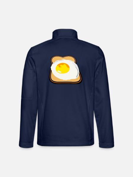 Spiegelei Toast - Unisex Softshelljacke - Navy - Hinten