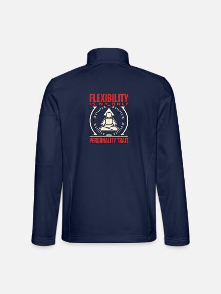 Yoga Instructor Flexibility Is My Only Yoga Coach - Unisex Softshelljacke - Navy - Hinten