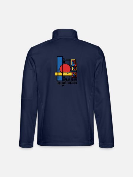 Stadtform folgt Funktion - Unisex Softshelljacke - Navy - Hinten
