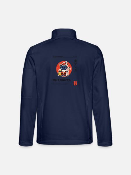 Japanisches Weihnachten Oni - Unisex Softshelljacke - Navy - Hinten
