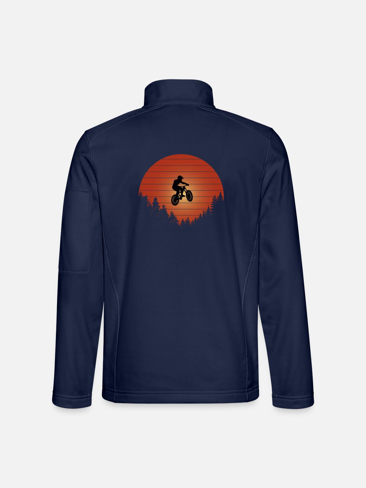 Mountainbike Jump - Unisex Softshelljacke - Navy - Hinten