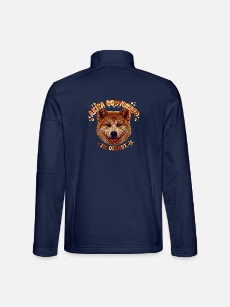 Akita Bodyguard Im Dienst - Unisex Softshelljacke - Navy - Hinten