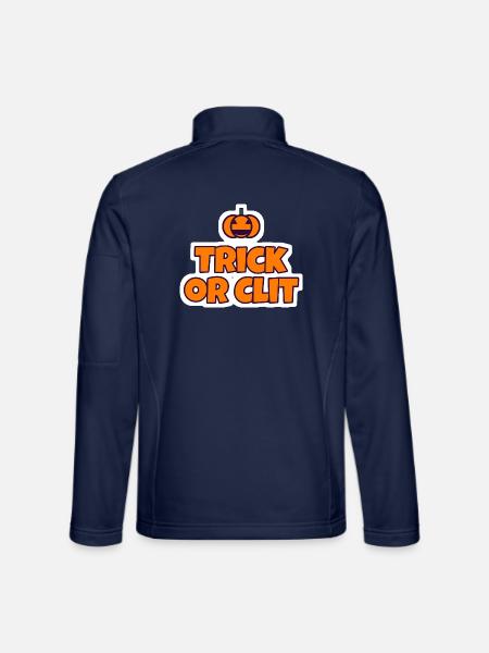 Trick or Clit Halloween Sticker - Unisex Softshelljacke - Navy - Hinten