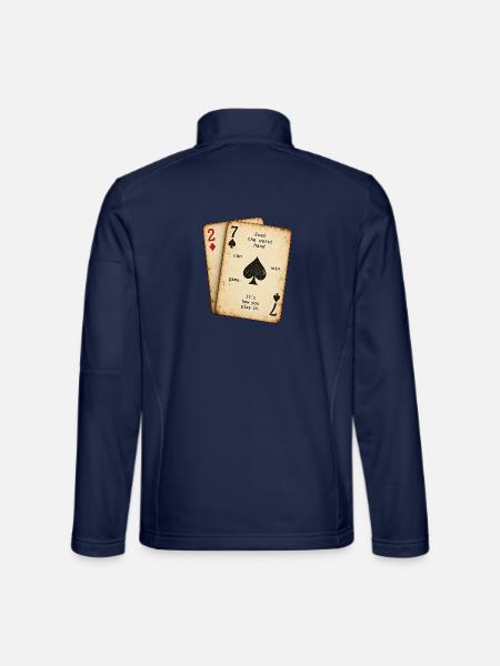 Poker Mindset – Schlechte Karten, starkes Spiel - Unisex Softshelljacke - Navy - Hinten