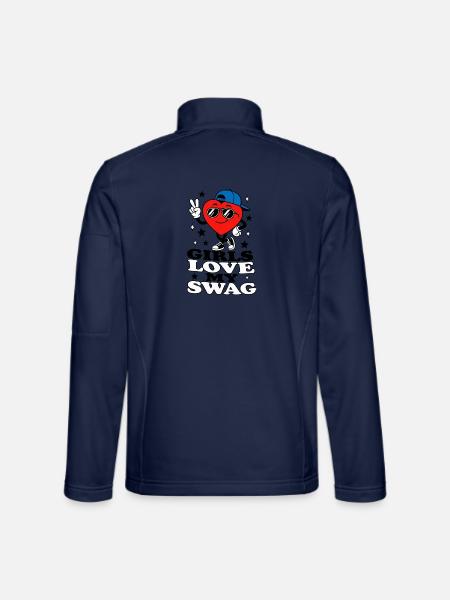  Girls Love My Swag Jungs Teenager Cool - Unisex Softshelljacke - Navy - Hinten