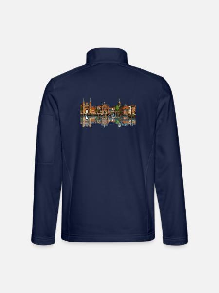 Blick auf Delft - Unisex Softshelljacke - Navy