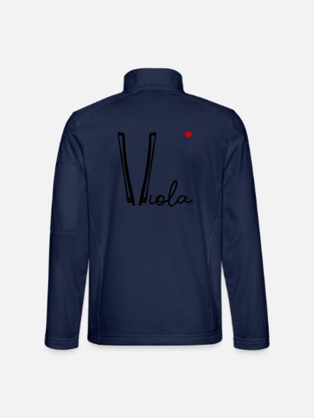 Viola-Bogen-Liebe - Unisex Softshelljacke - Navy - Hinten