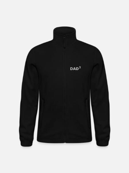 Dad hoch zwei bestickt - Männer Fleecejacke North - Schwarz