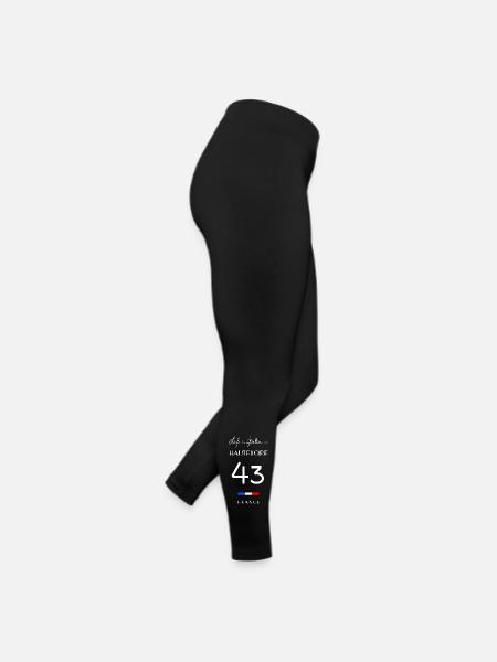 Das Leben ist besser in der HAUTE-LOIRE Nummer 43 Auvergne - Frauen Jersey Leggings - Schwarz - Rechts