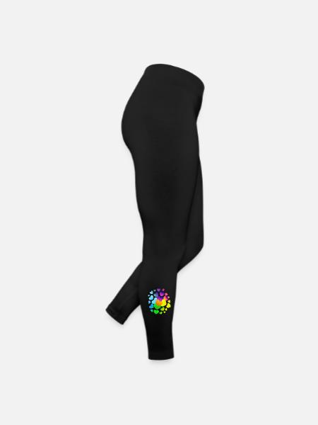 Herzen Herz viele Herzen - Frauen Jersey Leggings - Schwarz - Rechts