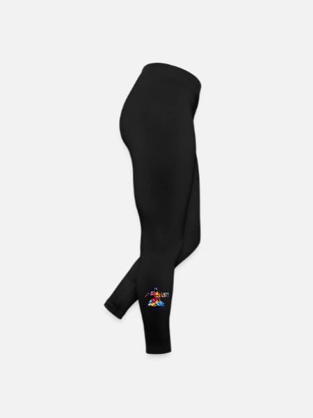 Konzentriertes Iaido Schwertziehen - Frauen Jersey Leggings - Schwarz - Rechts