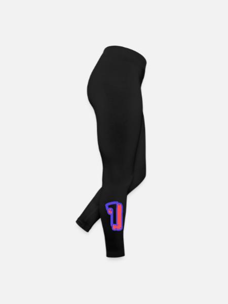 1. 1 JAHR. 1. JAHRESTAG. 1 JAHR GEBURTSTAG - Frauen Jersey Leggings - Schwarz - Rechts