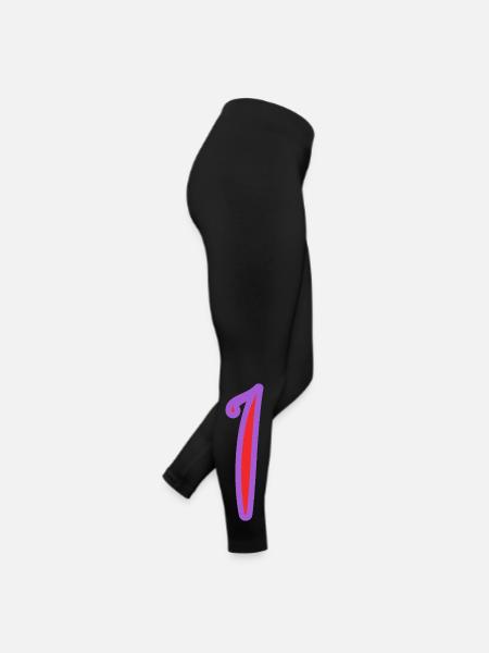 1 - Frauen Jersey Leggings - Schwarz - Rechts