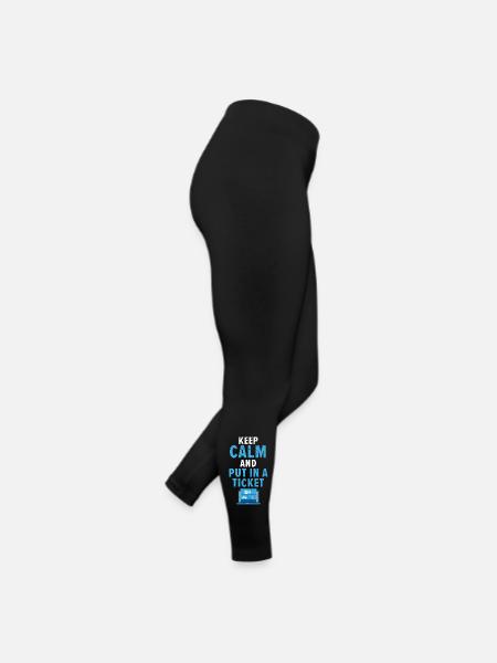 Keep Calm And Put In A Ticket Tech Support - Frauen Jersey Leggings - Schwarz - Rechts