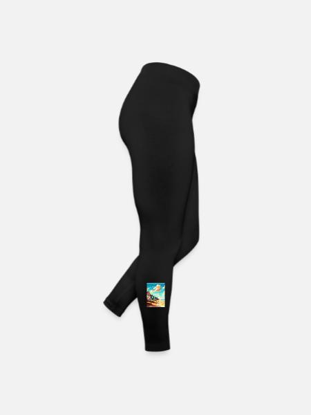 Southwold England Uk Travel Poster Souvenir WPA - Women’s Jersey Leggings - black - Right