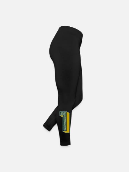 1. 1 JAHR. 1. JAHRESTAG. 1 JAHR GEBURTSTAG - Frauen Jersey Leggings - Schwarz - Rechts