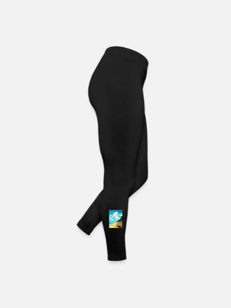 Norfolk Küste Vintage Reise Poster Souvenir WPA - Frauen Jersey Leggings - Schwarz - Rechts