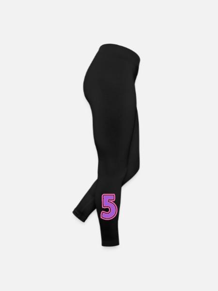 5. 5 ANS. 5e ANNIVERSAIRE. ANNIVERSAIRE 5 ANS - Legging en jersey Femme - noir - Droite