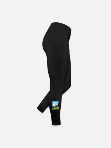 Duncansby Stacks Schottland UK Vintage Reiseposter - Frauen Jersey Leggings - Schwarz - Rechts
