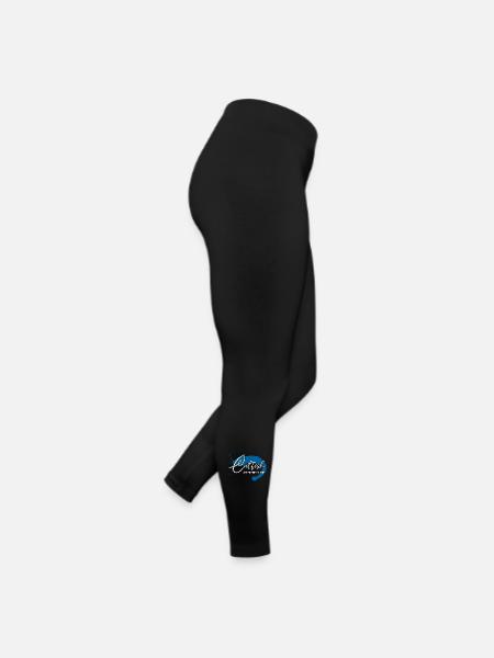 Wels Waller angeln Sportfischen Flussmonster - Frauen Jersey Leggings - Schwarz - Rechts