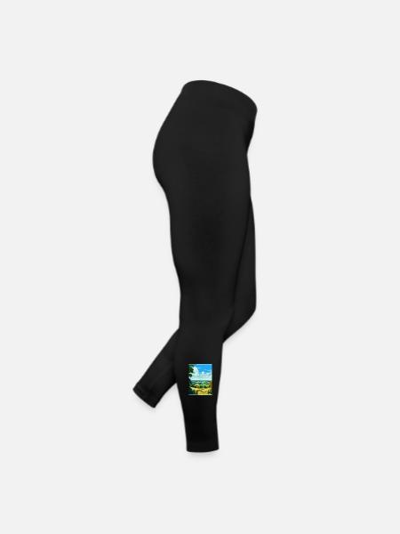 Surrey Hills Vintage Reiseposter Souvenir WPA - Frauen Jersey Leggings - Schwarz - Rechts