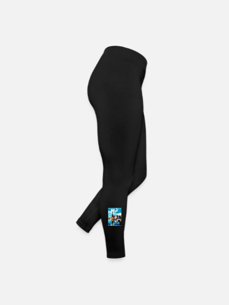 Helsingborg Sweden Vintage Travel Poster Souvenir - Women’s Jersey Leggings - black - Right
