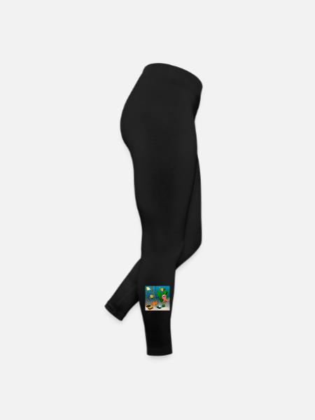 Unterwasserwelt - Frauen Jersey Leggings - Schwarz - Rechts