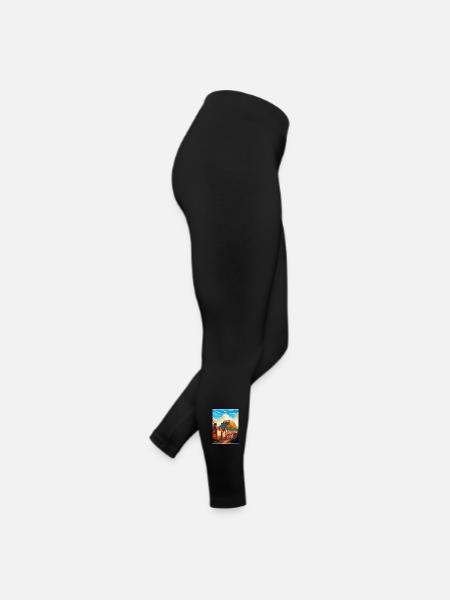 Edinburgh Scotland Uk Travel Poster Souvenir WPA - Women’s Jersey Leggings - black - Right