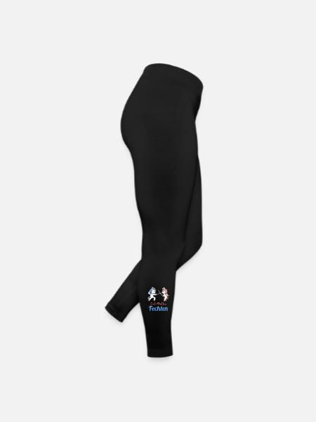 Coole Mädchen Fechten Einhorn Fechtkampf Fechter - Frauen Jersey Leggings - Schwarz - Rechts