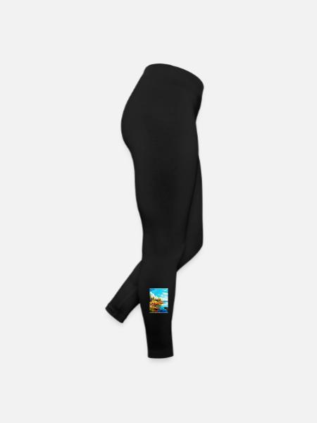 Ålandinseln Finnland Vintage Reiseplakat WPA - Frauen Jersey Leggings - Schwarz - Rechts