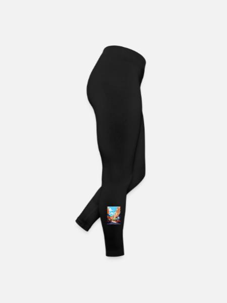 Covent Garden England Uk Travel Poster Souvenir - Women’s Jersey Leggings - black - Right