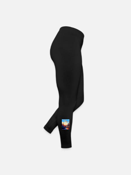 Edinburgh Scotland Uk Travel Poster Souvenir WPA - Women’s Jersey Leggings - black - Right
