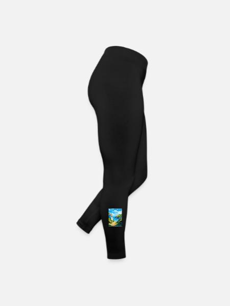 Cadgwith Cornwall, England, Vereinigtes Königreich, Reiseposter, WPA - Frauen Jersey Leggings - Schwarz - Rechts