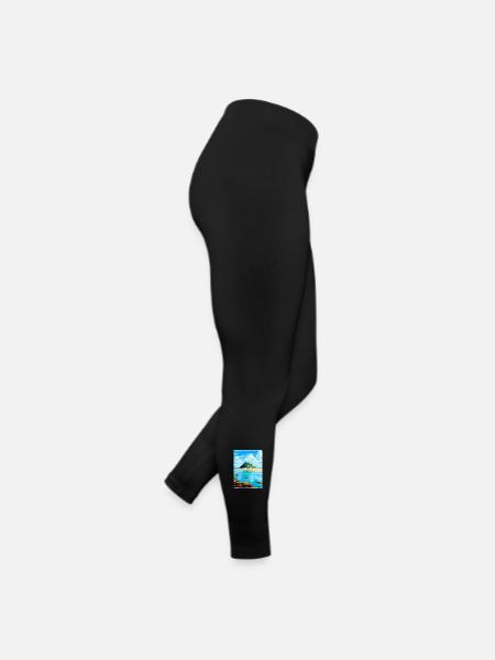 Marazion Cornwall England Uk Reiseposter WPA - Frauen Jersey Leggings - Schwarz - Rechts