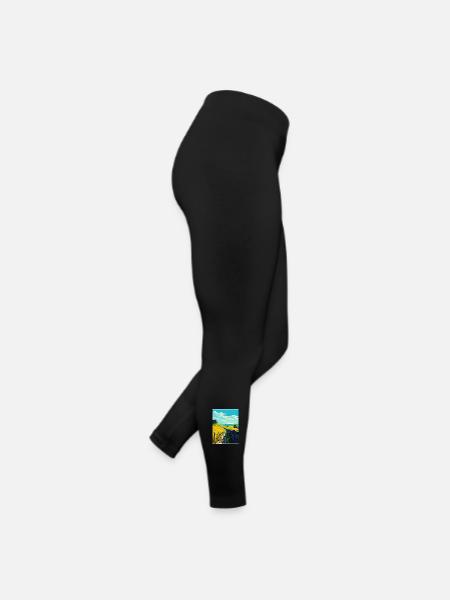 Hadrian England Uk Travel Poster Souvenir WPA - Women’s Jersey Leggings - black - Right