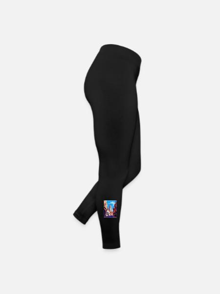 Canterbury England Uk Travel Poster Souvenir WPA - Women’s Jersey Leggings - black - Right