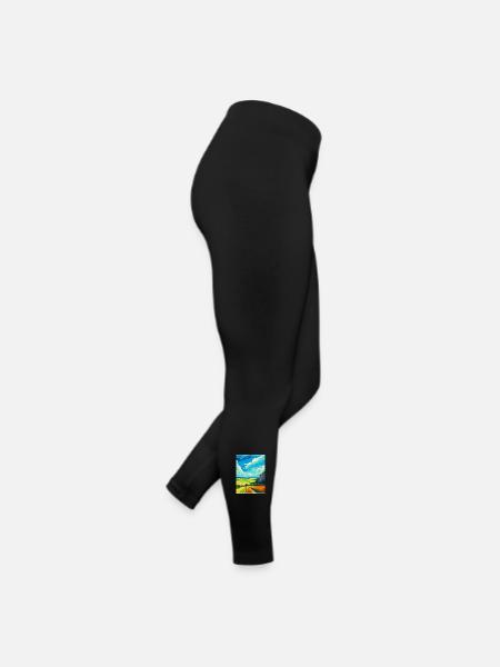 Affiche de voyage souvenir du parc national des South Downs - Legging en jersey Femme - noir - Droite