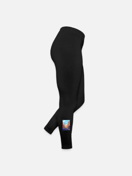 Oxford Street England Uk Vintage Travel Poster WPA - Women’s Jersey Leggings - black - Right